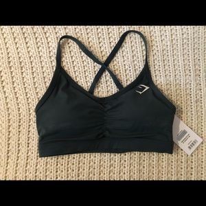 Gymshark ruched training bra in size small.